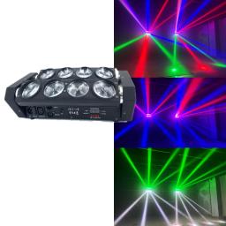 Luz led cabeça móvel aranha 8x15w 4 em 1 rgbw festa dj feixe de iluminação dmx luzes de palco efeitos - Image 1