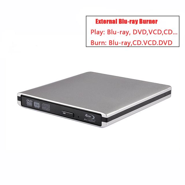 Gravador Blu-ray Externo USB 3.0 de Alumínio - BD-RE