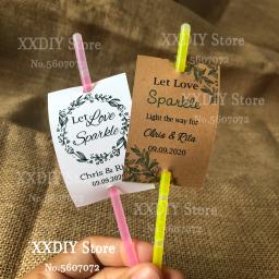 Xx diy-100 pces etiqueta personalizada, sparkler/fulgor vara etiquetas do fogo de artifício do casamento etiqueta personalizada, sparkler não incluído - Image 6