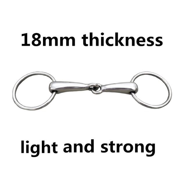 Anel Solto Snaffle Bit Aço Inoxidável Boquilha Oca Cavalo 12cm