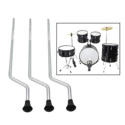 3 pçs metal piso tom tambor pernas titular pés de borracha ajustável tom tambor pé pernas antiferrugem antiderrapante percussão peças diy - Image 1