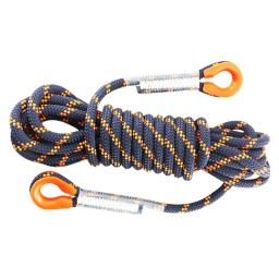 Cabo de segurança para escalada, corda de rapel, equipamento para esporte ao ar livre, preto e laranja, espessura de 8mm, 1pc, 5 m - Image 5