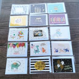 Cartões De Convite Em Branco Com Envelope, Decoração DIY, Cartão De Mensagem, Feliz Aniversário, Festa De Presente, 6x9cm, 15Pcs - Image 6