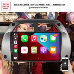 Rádio do carro Android 13 com navegação GPS, leitor multimídia, 2Din DVD, gravador de fita, Toyota RAV4, RAV 4, 2001, 2002, 2003, 2004, 2005, 2006 - Image 4