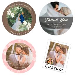 Convites Selo Etiquetas, Adesivos Personalizados Impressão, Foto Impressão, Casamento Adesivo, Personalizar Design, Festa de Aniversário, 4.5cm - Image 1
