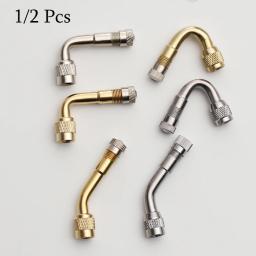 1/2 pçs 45/90/135 graus ângulo de bronze extensão da válvula do pneumático ar haste adaptador caminhão carro motocicleta alta qualidade ciclismo acessórios - Image 1