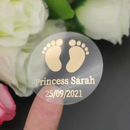 Adesivos personalizados para casamento e noivado, favores de festa, aniversário, Hennaday, batismo, 3cm, 4cm, 5cm, 50 - Image 1