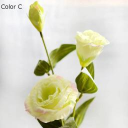 Artificial Eustoma Flor para Decoração de Casa, Seda Falsa, Casamento, Atacado, 3 ramos, 70cm - Image 3
