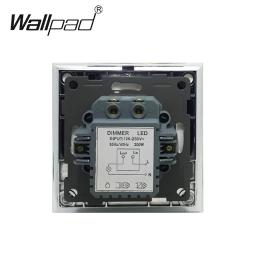 Regulador de intensidade de luz led 110-250v, 600w, painel de vidro cristal branco eu com controle de intensidade, 1 lâmpada led rotativa europeia, 600w com clipes garras - Image 3