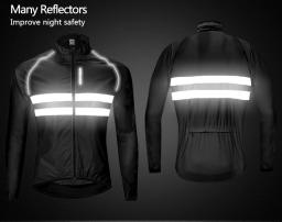 WOSAWE-Reflexivo Alta Visibilidade Ciclismo Jacket, Jersey MultiFunction, Estrada MTB bicicleta Windproof Quick Dry Rain Coat, Windbreaker - Image 2