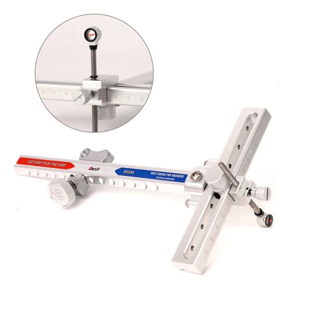 Decut Archery Recurve Alumínio Bow Sights Laser Micro Ajustar Fibra Óptica Micro Visão Óptica 1 Pins Caça Tiro Acessório