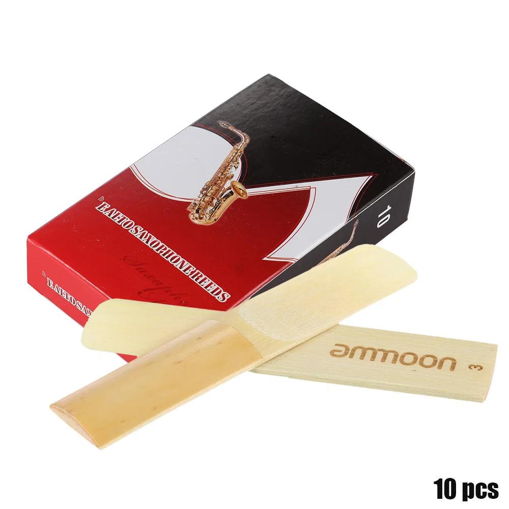 Ammoon-palhetas de bambu para Eb Alto saxofone, Sax, instrumentos de sopro peças e acessórios, 2.5 Força, 10 Pack - Image 1