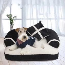 Camas de cão macio gato sofá melhor casa de estimação para pequenos cães médio gatos ninho clássico estilo inglaterra inverno quente dormir cama filhote de cachorro esteira - Image 1