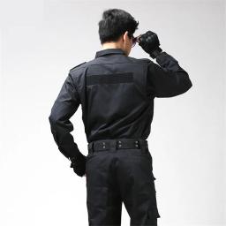 Uniforme preto do combate da segurança para homens, terno militar, camisa tática do protetor, calças, roupa do trabalho - Image 2