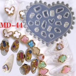 SNASAN-Molde de Silicone para Nail Art, minúsculos grânulos, flor, urso, folha, Shell, golfinho, ferramenta DIY, UV resina epóxi caixa - Image 3