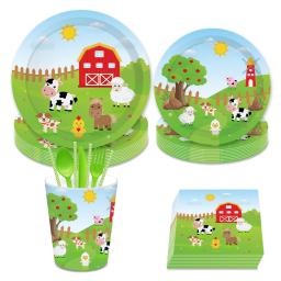 Balões para festas de aniversário infantil, tema de vaca, animais de fazenda, decoração de festa, desenho, conjunto de talheres descartáveis, chá de bebê - Image 6