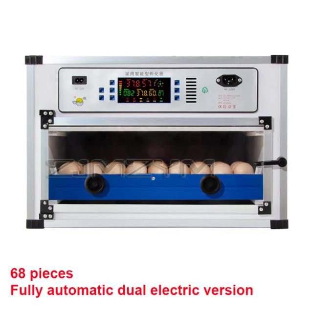 Incubadora inteligente automática para 68 ovos de frango, pato, ganso e codorna, ideal para criação em casa