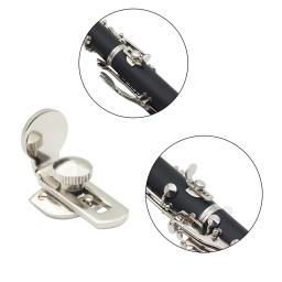 Ajustável Clarinete Polegar Resto com Parafusos, Finger Support, Silver Metal, Woodwind Instrument, Acessórios - Image 5