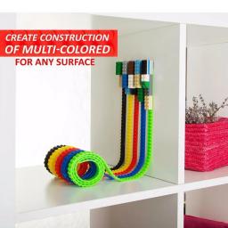 11 cores 92cm 116*2 pontos brinquedo infantil compatível lego pequenas partículas diy crianças brinquedos tijolo placa inferior bloco de construção fita - Image 5