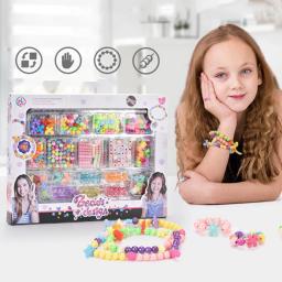 Diy jóias fazendo kit charme pulseira colar artesanal frisado brinquedo para meninas pop grânulos arte artesanato brinquedos educativos kit bandana - Image 2