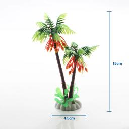 Plantas de aquário artificiais decoração do tanque de peixes planta de água grama ornamento plástico subaquático água ervas daninhas visualização decoração - Image 6