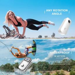 Sjcam-câmera digital de ação c100 +, à prova d'água, 30m, câmera digital, 2k, 30fps, conexão wi-fi, com capa traseira, cordão - Image 4