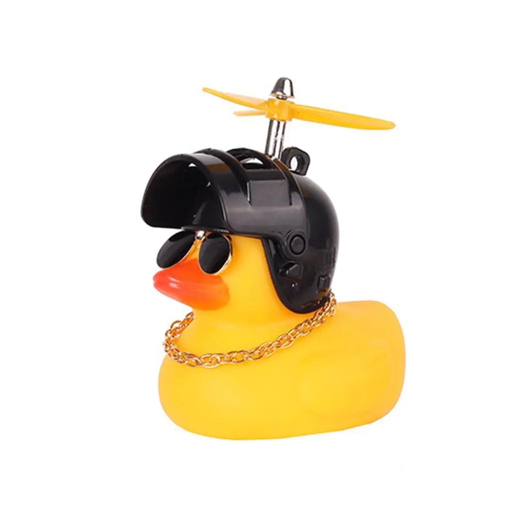 Novo capacete de decoração para carro, pato pequeno e preto, acessório interior automotivo fofo de pato amarelo para painel de carro - Image 1