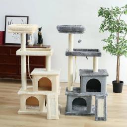 Casa árvore para gatos, arranhador de madeira, casa para gatos, ideal para condomínio, postes para arranhar e brincar com bola, gatos e gatinhos, entrega rápida - Image 5
