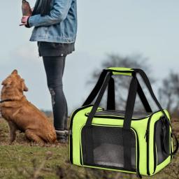 Pet transportadora mochila, saco do transporte, gato carregando caixa, saco de viagem, gaiola dobrável - Image 6