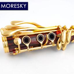 MORESKY-Cocobolo madeira profissional clarinete, Sib Redwood, banhado a ouro chaves, Sib Klarnet, M9 · ES - Image 5