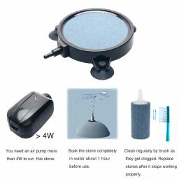 Yyaqua difusor de disco de pedra de ar 4 argolas, com ventosa, para hidroponia, lago, aquário, tanque de peixes, acessórios da bomba de ar - Image 6