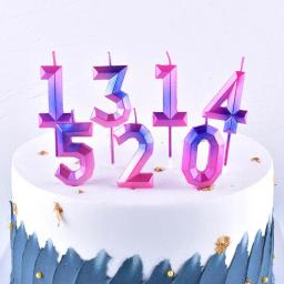 Velas de aniversário 1 2 3 4 5 6 7 8 9 0 colorido crianças velas de aniversário livre de fumo para bolo de festa suprimentos decoração do bolo velas - Image 1