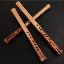 Flauta xiao curta de madeira sólida, instrumento musical profissional portátil xiao 6 e 8 buracos, chave a/bb/c - Image 6