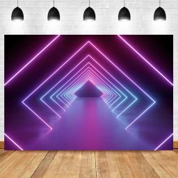 Palco Pirâmide Triângulo Luz De Neon, Luz 3D Original, Baby Child Party Photo Backdrop, Fundo De Fotografia, Photo Studio Photocall - Image 3
