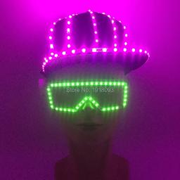 Boné de led hip hop com 6 cores, tampa brilhante ajustável para festa e dança - Image 2