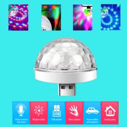Mini luz de discoteca usb, lâmpada led mágica ativada por som, atmosfera de luz para palco, iluminação para casa, festa de aniversário, festa - Image 5