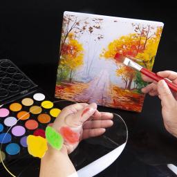 Pintura a óleo de paleta de resina molde de fundição de resina forma oval paleta de arte molde de resina diy - Image 5