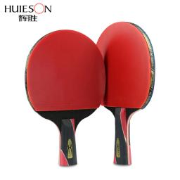 Huieson-Raquete De Tênis De Mesa Com Saco, Ping Pong De Fibra De Carbono De 5 Estrelas, Paddle Bat, Pá De Borracha - Image 4