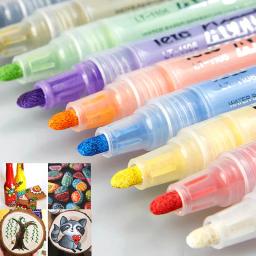 12 cores canetas de tinta acrílica à prova dwaterproof água marcador permanente canetas de acrílico para diy pedra rocha canecas de vidro cerâmico madeira - Image 2