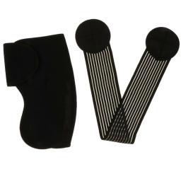 Faixa ajustável para cuidados esportivos, suporte de ombro para trás, faixa protetora, envoltório, cinto, almofadas, faixa de bandagem preta - Image 4