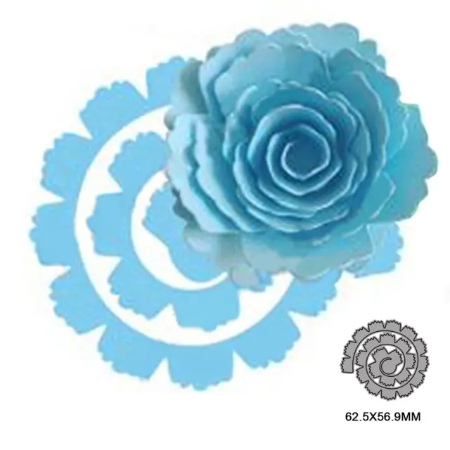 Molde de Corte de Metal com Flor Espiral para Scrapbooking e Artesanato Decorativo 2021