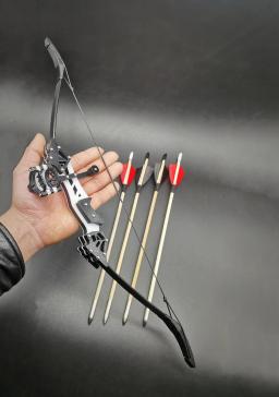 Mini arco com 4 flechas, brinquedo descompressão destacável, pequeno arco reverso, 18 kg, arco e flecha - Image 4