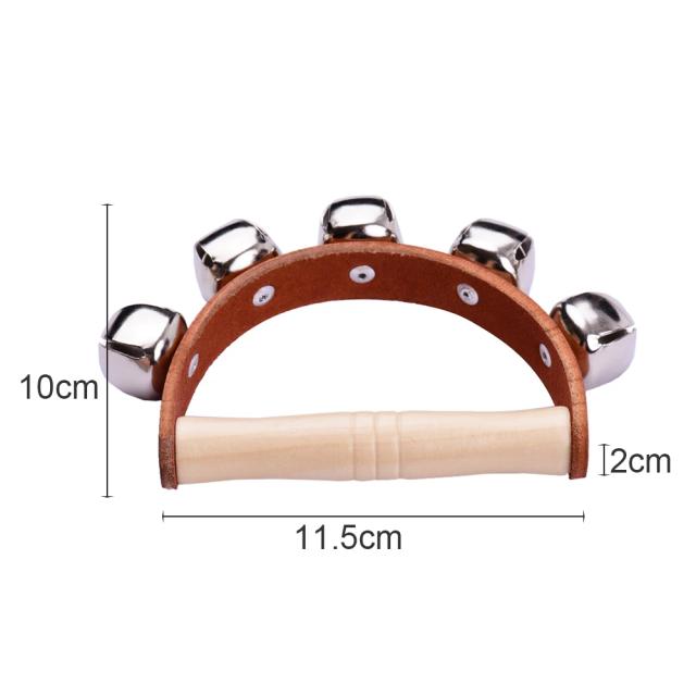 Conjunto de 7 Sinos de Mão de Madeira para Brincadeiras Musicais e Aulas de Percussão