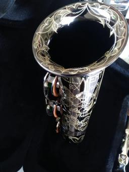 Saxofone com boquilha Case, JK SX90R, Black Nickel, Silver Alloy, Sax alto, Saxophone Instrumento Musical, Alemanha, Novo - Image 2