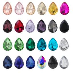 10/20/50 pçs 6*8/7*10/10*14mm forma de gota de água cristal vidro costurar em strass diy roupas jóias fazendo acessórios por atacado - Image 3