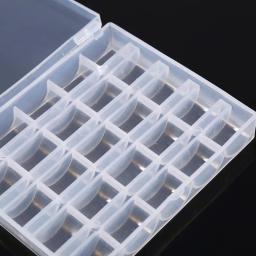 Caixa de armazenamento plástica transparente para costurar a bobina, caixa do organizador com 25 entalhes para salvar a joia - Image 3