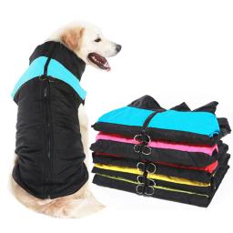 Jaqueta acolchoada impermeável com zíper para cães, colete quente de inverno, roupas pet, casaco de cachorro, cães pequenos médios e grandes - Image 2