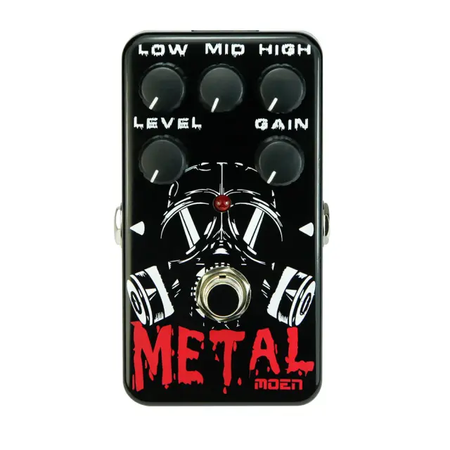 Pedal de Efeito Moen AM-MT para Guitarra Metal com Alta Distorção e Som Cheio