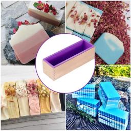 Molde retangular do pão do brinde do silicone, sabonete que faz a ferramenta, caixa de madeira, ferramentas da decoração do bolo, formulário artesanal, 1200g - Image 4