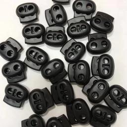 Fechadura de plástico com fecho duplo, 100 peças, fecho de fecho com fecho para amarrar roupa, cadarço para mola, tamanho 4mm 5mm - Image 5